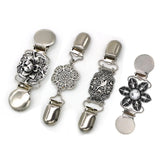 4pcs Retro Crystal Cardigan Clip for Women Sweater Dress
