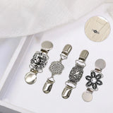 4pcs Retro Crystal Cardigan Clip for Women Sweater Dress