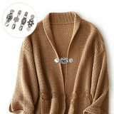 4pcs Retro Crystal Cardigan Clip for Women Sweater Dress
