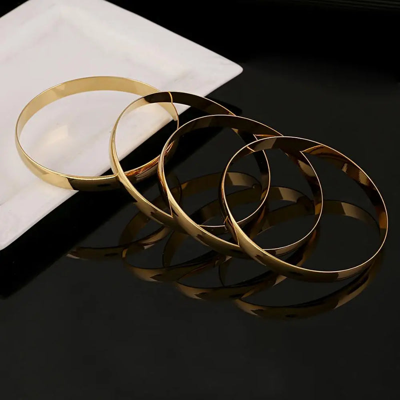 Copper Plane Round Bangle Women Charm Jewelry