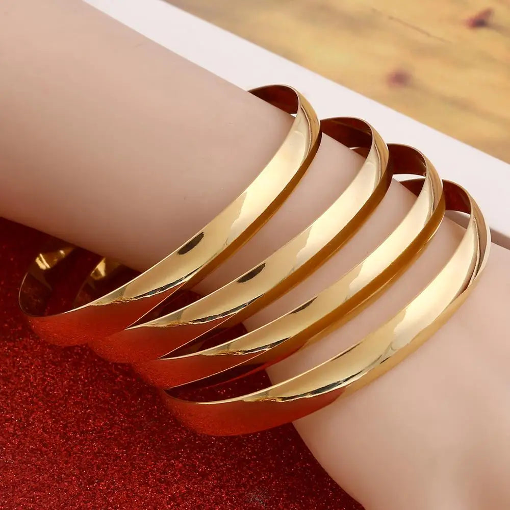 Copper Plane Round Bangle Women Charm Jewelry