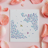 4pcs Birds Tree Branches Stencils Flying Bird Branches Stencil