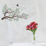 4pcs Birds Tree Branches Stencils Flying Bird Branches Stencil