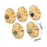 Bohemian Tropical Foliage Stone Charms Pendants DIY Jewelry