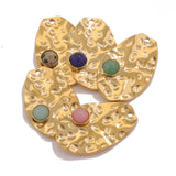 Bohemian Tropical Foliage Stone Charms Pendants DIY Jewelry