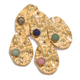 Bohemian Tropical Foliage Stone Charms Pendants DIY Jewelry
