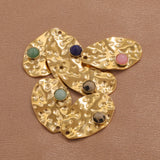 Bohemian Tropical Foliage Stone Charms Pendants DIY Jewelry