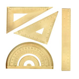 4pcs Brass Solid Graphic Examination Math Painting