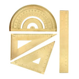 4pcs Brass Solid Graphic Examination Math Painting