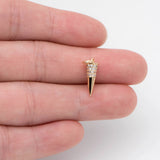 4pcs CZ Micro Pave Spike Stud Charm for DIY Jewelry (GB-2041)