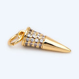 4pcs CZ Micro Pave Spike Stud Charm for DIY Jewelry (GB-2041)