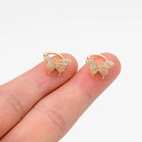 CZ Pave Butterfly Ear Cuff Non Pierced Dainty Earcuff Earring