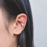 CZ Pave Butterfly Ear Cuff Non Pierced Dainty Earcuff Earring