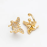 CZ Pave Butterfly Ear Cuff Non Pierced Dainty Earcuff Earring
