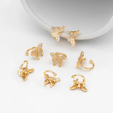 CZ Pave Butterfly Ear Cuff Non Pierced Dainty Earcuff Earring