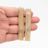 CZ Pave Tassel Earrings, Long Dangling Studs, Minimalist Jewelry