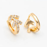 CZ Paved Arrow Hoop Earrings, 10mm, Huggie Earrings