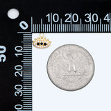 4pcs CZ Paved Evil Eye Charm, 10x8mm, Real Plated Brass Eye Charm