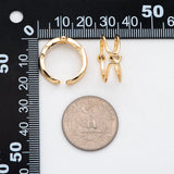CZ Double Band Ring, Adjustable Minimalist Stacking Statement Ring