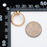 CZ Paved Beaded Ring, Modern Style, Dainty & Adjustable, (#GB-2894)