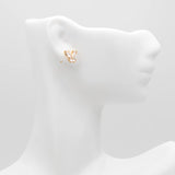 CZ Butterfly Ear Post Earrings, Dainty Ear Studs, Jewelry Supplies