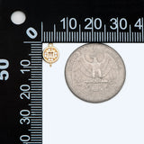 4pcs CZ Paved Chinese Coin Charm for Jewelry Making