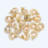 CZ Paved Moon Star Charms Jewelry Making Supplies