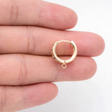 4pcs CZ Paved Hoop Earrings, Rainbow Huggie Earring Supplies