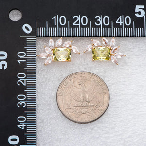 CZ Paved Olive Leaf Earring Studs, Dainty Earrings, Gift For Her