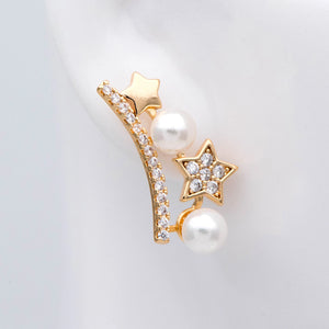 CZ Paved Star Ear Posts, Bar Earring, Pearl Mounts, Earring Settings