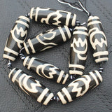 Mixed Dzi Agate Beads 4pcs 38-40mm Various Patterns