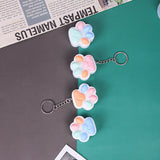 4pcs Cat Paw Epoxy Resin Mold Keychain Silicone Mould