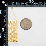 4pcs Chain Tassels 74x19mm, Plated Brass Tassel Charm Pendants