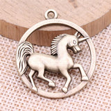 4pcs Unicorn Charms Pendant Antique Bronze Jewelry Findings