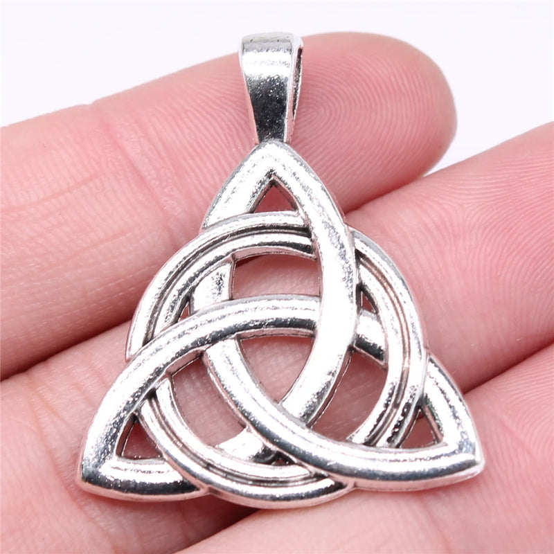 4pcs Celtic-Knot Charms Pendant Antique Silver Plated DIY Jewelry Findings