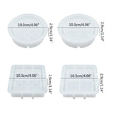 4pcs Checkerboard Houndstooth Ashtray Box Silicone Mold Jewelry Epoxy Resin