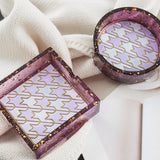 4pcs Checkerboard Houndstooth Ashtray Box Silicone Mold Jewelry Epoxy Resin