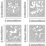 4pcs Christmas Frame Metal Cutting Dies for DIY Scrapbook Greeting Cards Making