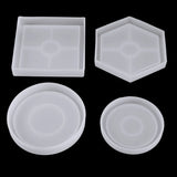 4pcs Coaster Resin Epoxy Mold Silicone Mold Casting Mould