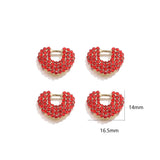 4pcs Heart Charms Love Pendant DIY Jewelry Making