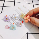 4pcs Alloy Spray Flower Stamen Ear Needle DIY Earring Jewelry Material