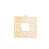 4pcs 18k Copper Plated Earrings Pendant DIY Jewelry Accessories
