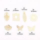 4pcs 18k Copper Plated Earrings Pendant DIY Jewelry Accessories
