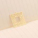 4pcs 18k Copper Plated Earrings Pendant DIY Jewelry Accessories