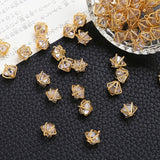 4pcs Hollow Inlaid Pendant DIY Jewelry Necklace Earrings Accessories