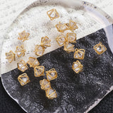 4pcs Hollow Inlaid Pendant DIY Jewelry Necklace Earrings Accessories