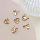 4pcs Copper Plated Zirconium Love Cloud Pendant DIY Jewelry