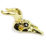 4pcs Cow's Skull Copper Spacer Micro Pave Zircon Charms Beads