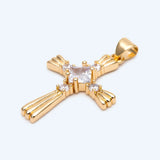 Cubic Cross Pendant, CZ Pendant, Jesus Pendant, Earrings Pendant