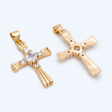Cubic Cross Pendant, CZ Pendant, Jesus Pendant, Earrings Pendant